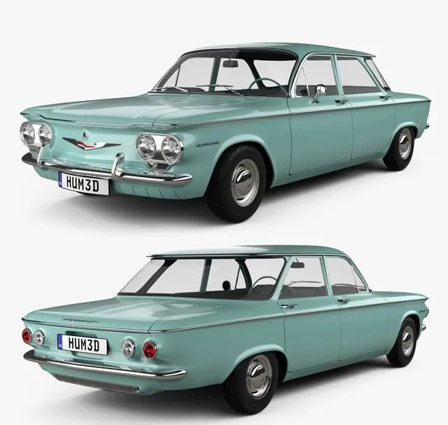 PBR Game 3D Models – Chevrolet Corvair sedan 1960