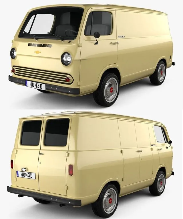PBR Game 3D Models – Chevrolet G10 Chevy Van 1964