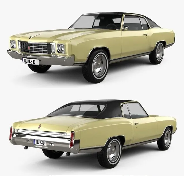 PBR Game 3D Models – Chevrolet Monte Carlo 1972
