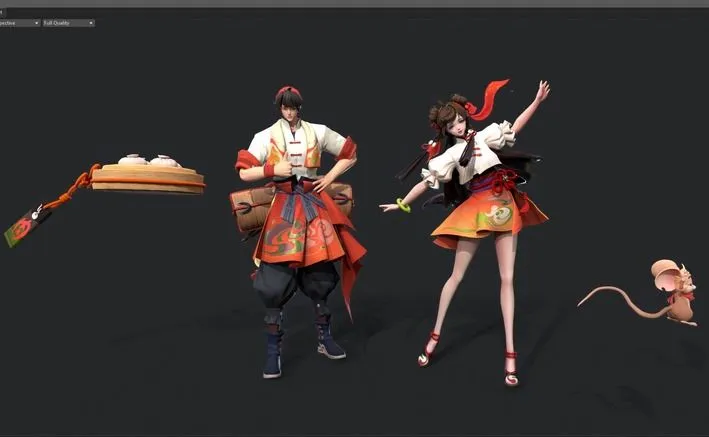 PBR Game 3D Models – China clerk