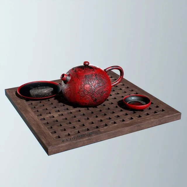 PBR Game 3D Models – Chinese teapot