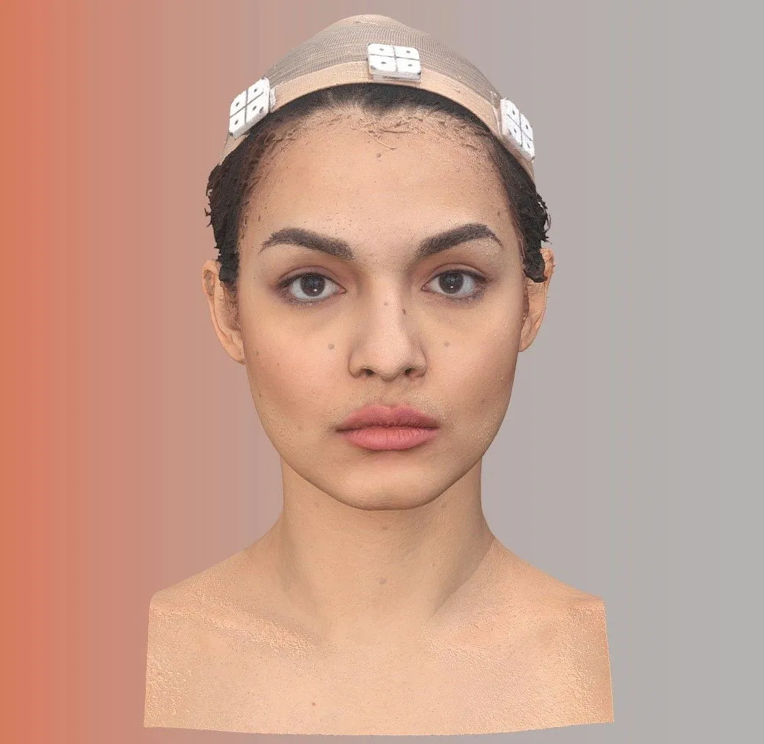 PBR Game 3D Models – Chloe Parker Raw 3D Head Scan