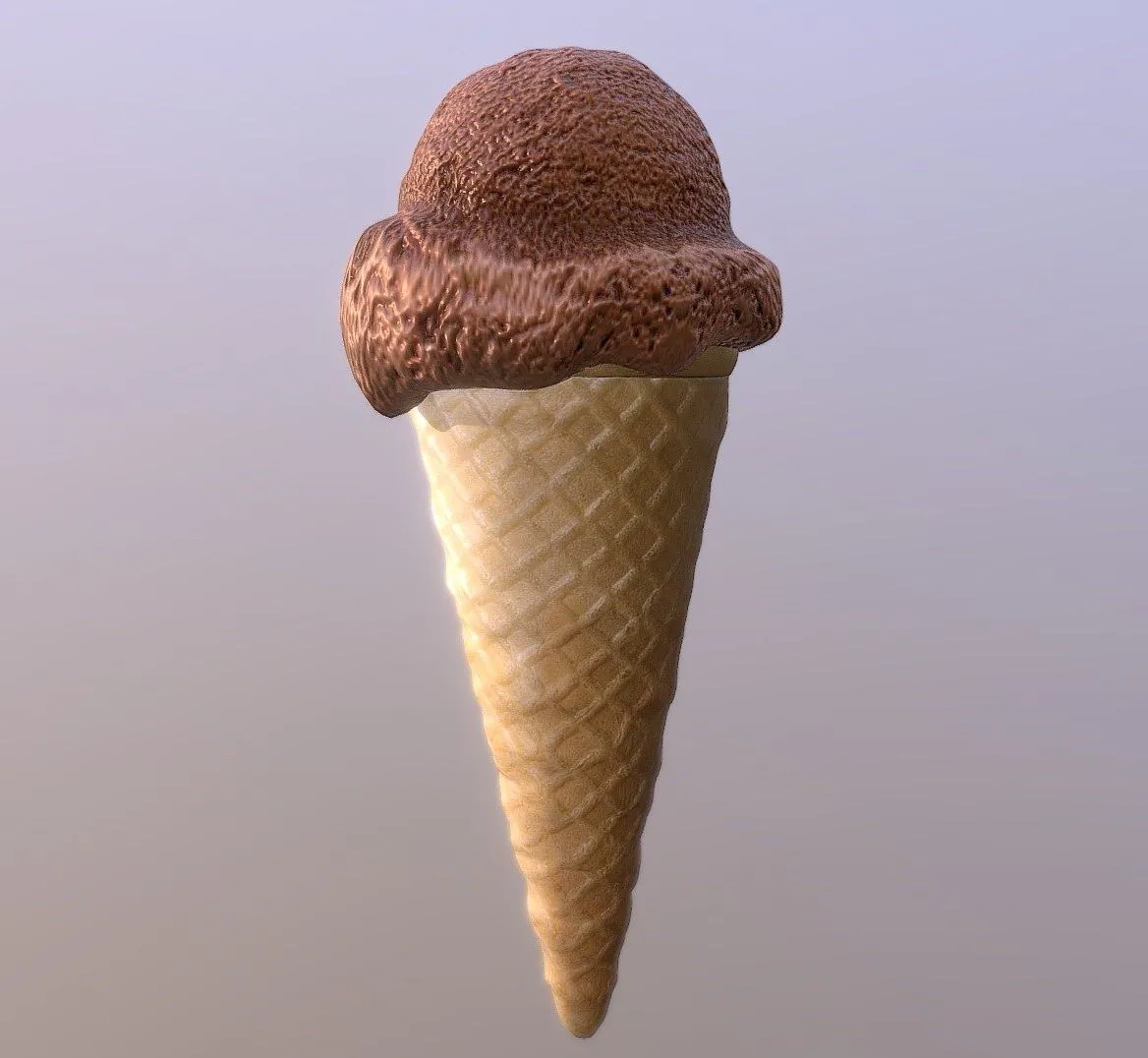 PBR Game 3D Models – Chocolate Ice Cream Cone
