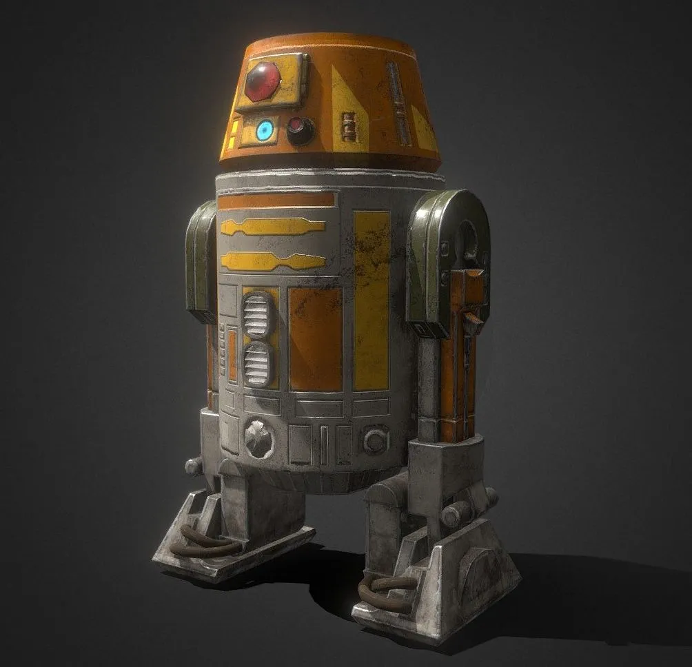 PBR Game 3D Models – Chopper R6 Droid