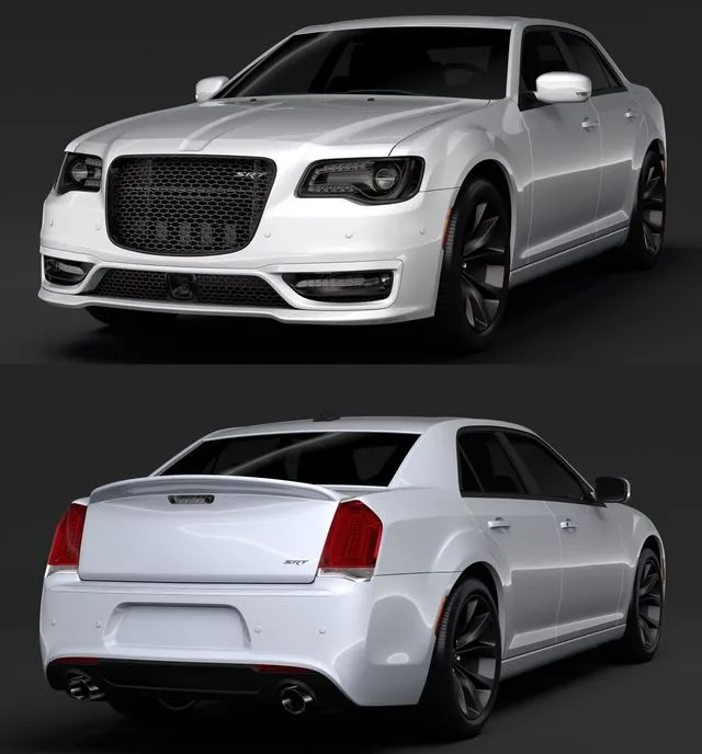 PBR Game 3D Models – Chrysler 300 SRT LX2 2018 (white)