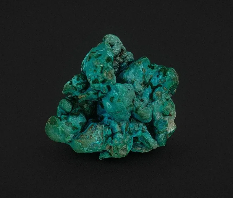 PBR Game 3D Models – Chrysocolla With Sparkly Malachite Crystals