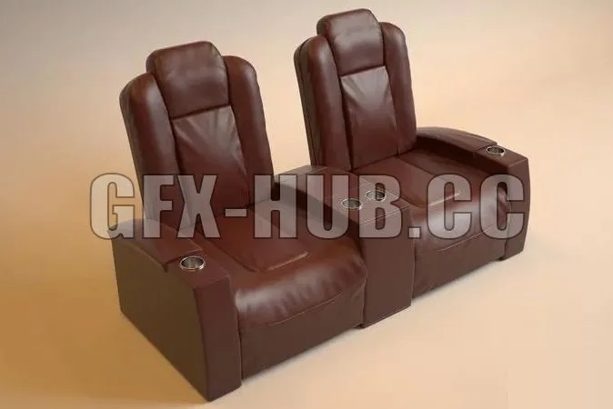 PBR Game 3D Models – Cinema Chair