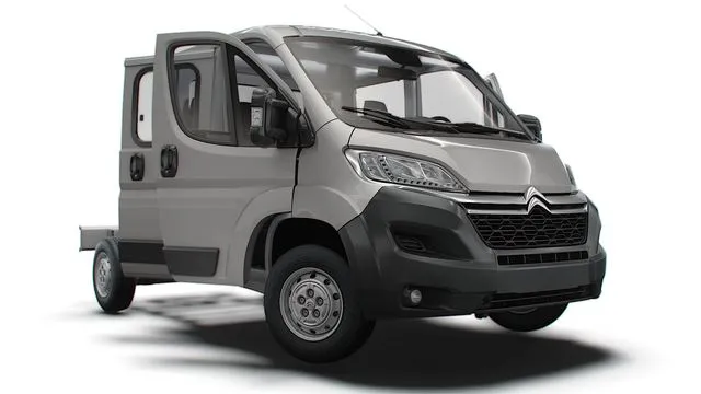 PBR Game 3D Models – Citroen Jumper Chassis Truck CrCab 3450WB HQInterior 2023