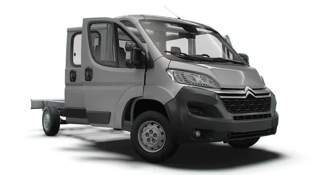 PBR Game 3D Models – Citroen Jumper Chassis Truck CrCab 4035WBXL HQInterior 2023