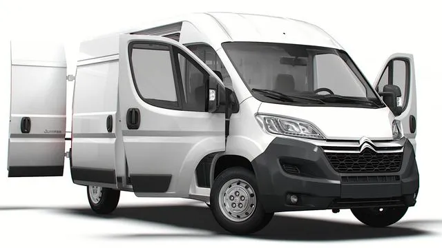 PBR Game 3D Models – Citroen Jumper Van L2H2 HQ Interior 2023