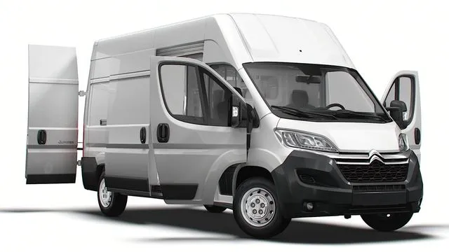 PBR Game 3D Models – Citroen Jumper Van L3H3 HQ Interior 2023