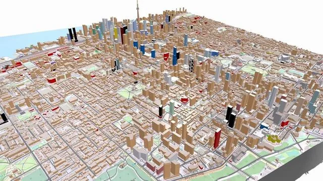 PBR Game 3D Models – Cityscape Toronto Canada City Center