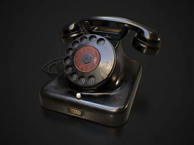 PBR Game 3D Models – Classic old telephone Siemens Halske W38