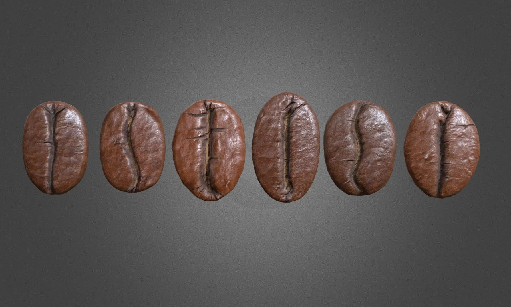 PBR Game 3D Models – Coffee Beans Low Poly Pbr
