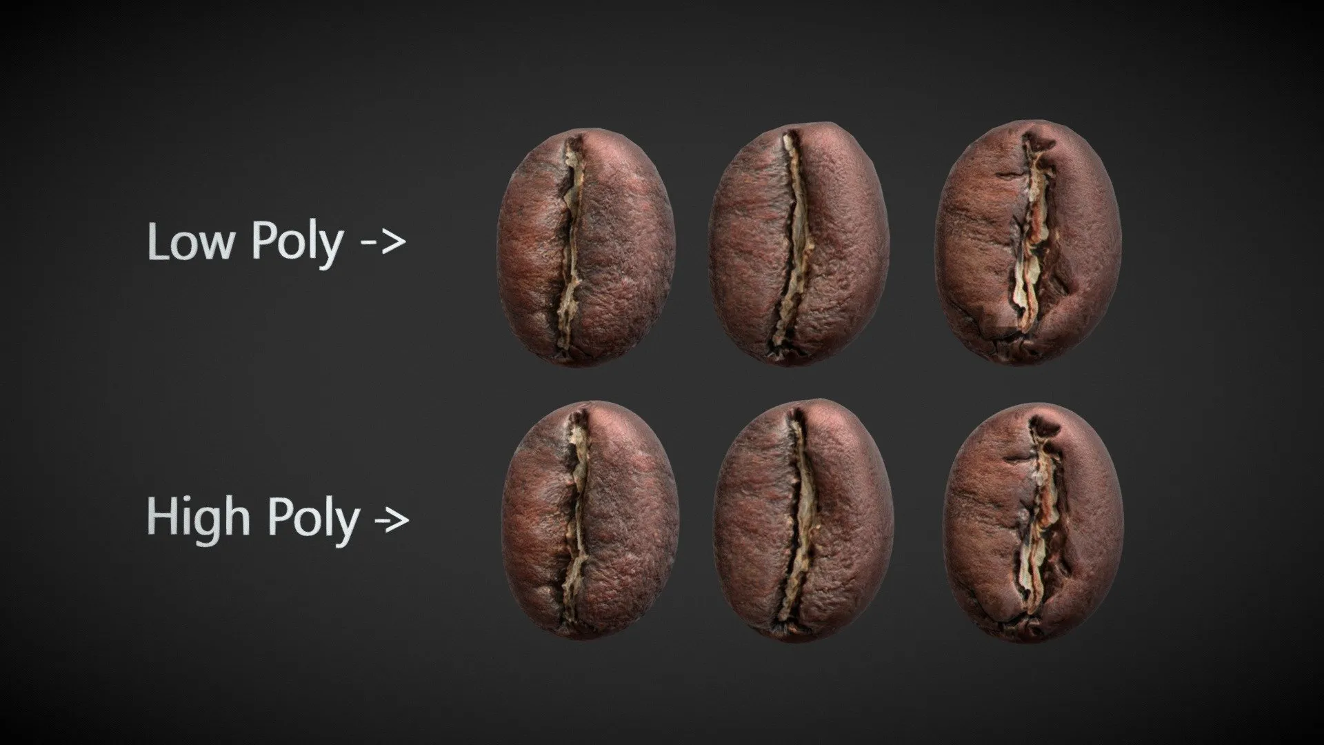 PBR Game 3D Models – Coffee Beans