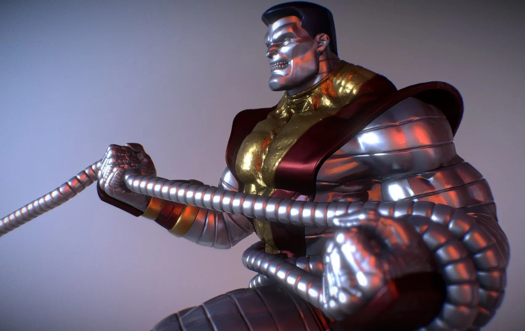 PBR Game 3D Models – Colossus From Xmenfanartobj Download