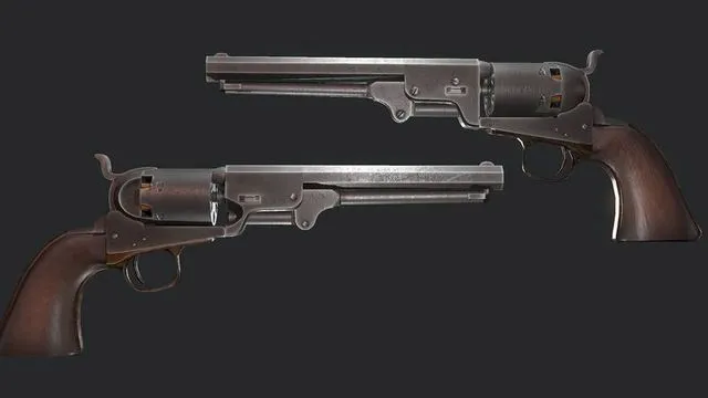 PBR Game 3D Models – Colt Navy 1851
