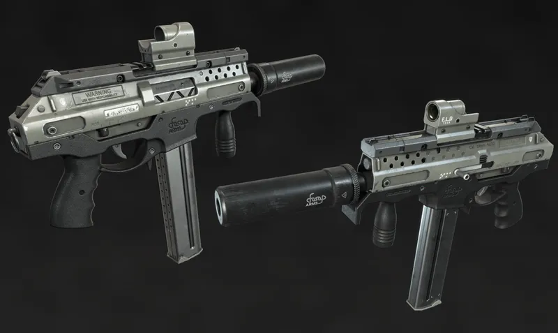 PBR Game 3D Models – Concept 10mm AUTO SMG