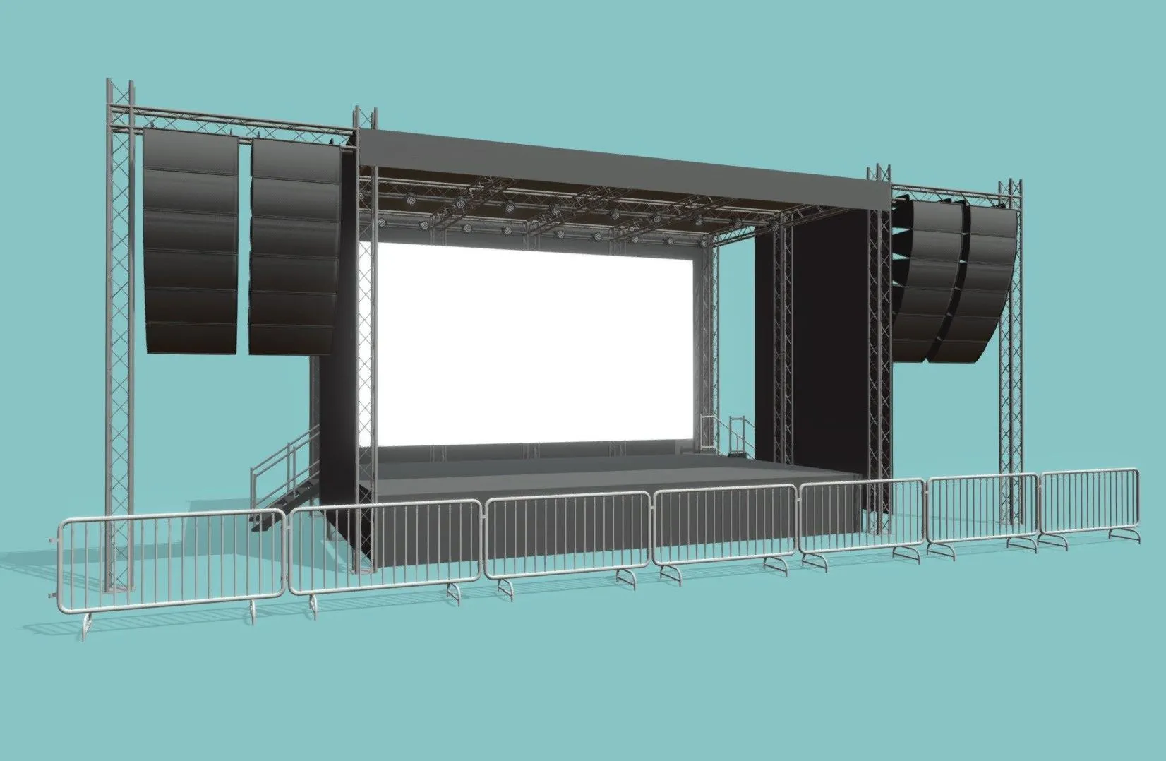 PBR Game 3D Models – Concert Stage 1