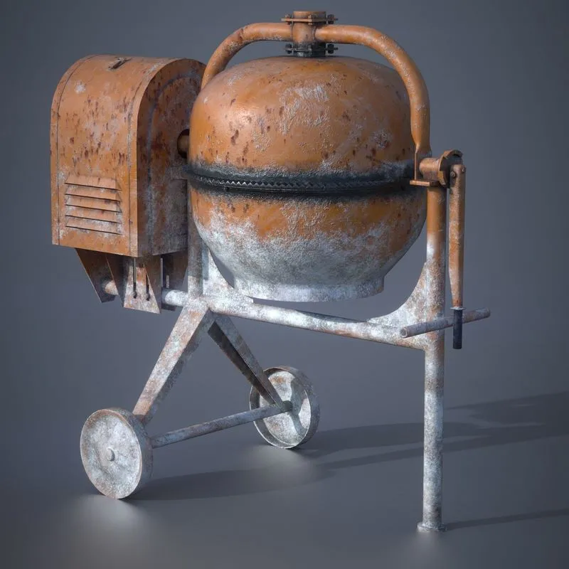 PBR Game 3D Models – Concrete mixer