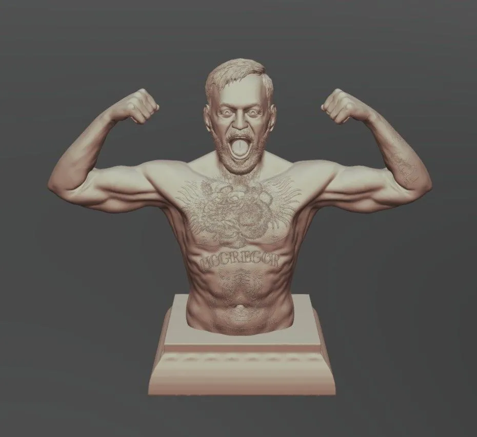 PBR Game 3D Models – Conor McGregor 3D Sculpture Ready to 3D print
