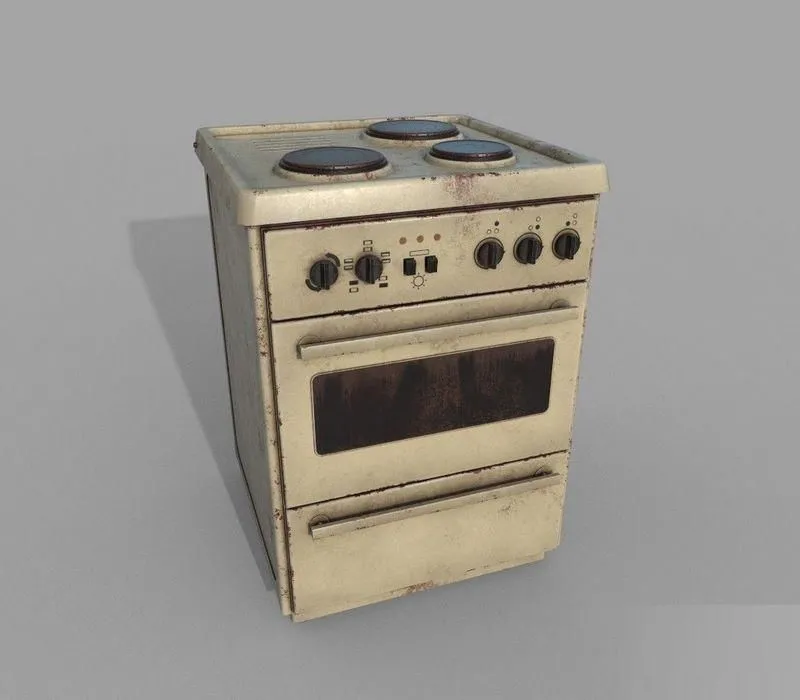 PBR Game 3D Models – Cooker Old