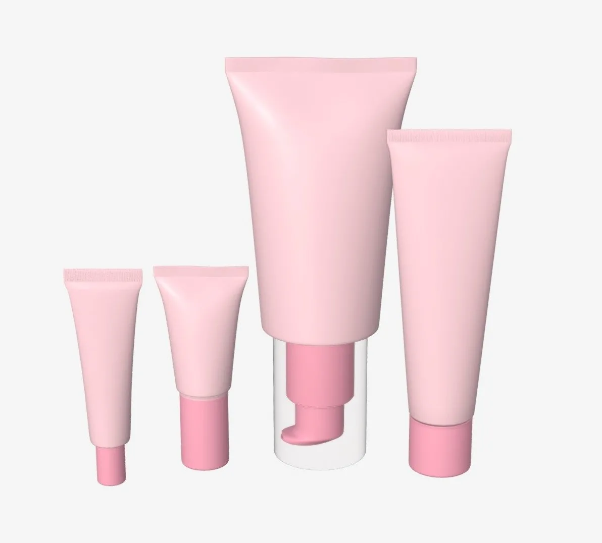 PBR Game 3D Models – Cosmetics Tube Set 02 Mockup