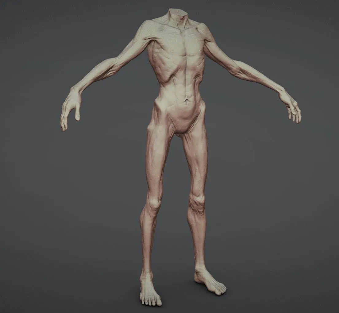 PBR Game 3D Models – Creature Body Sculpt 2