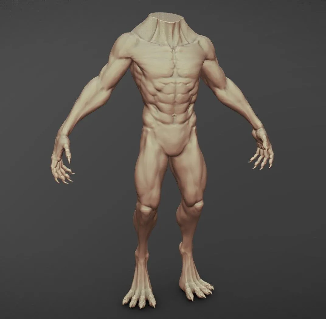 PBR Game 3D Models – Creature Body Sculpt 20