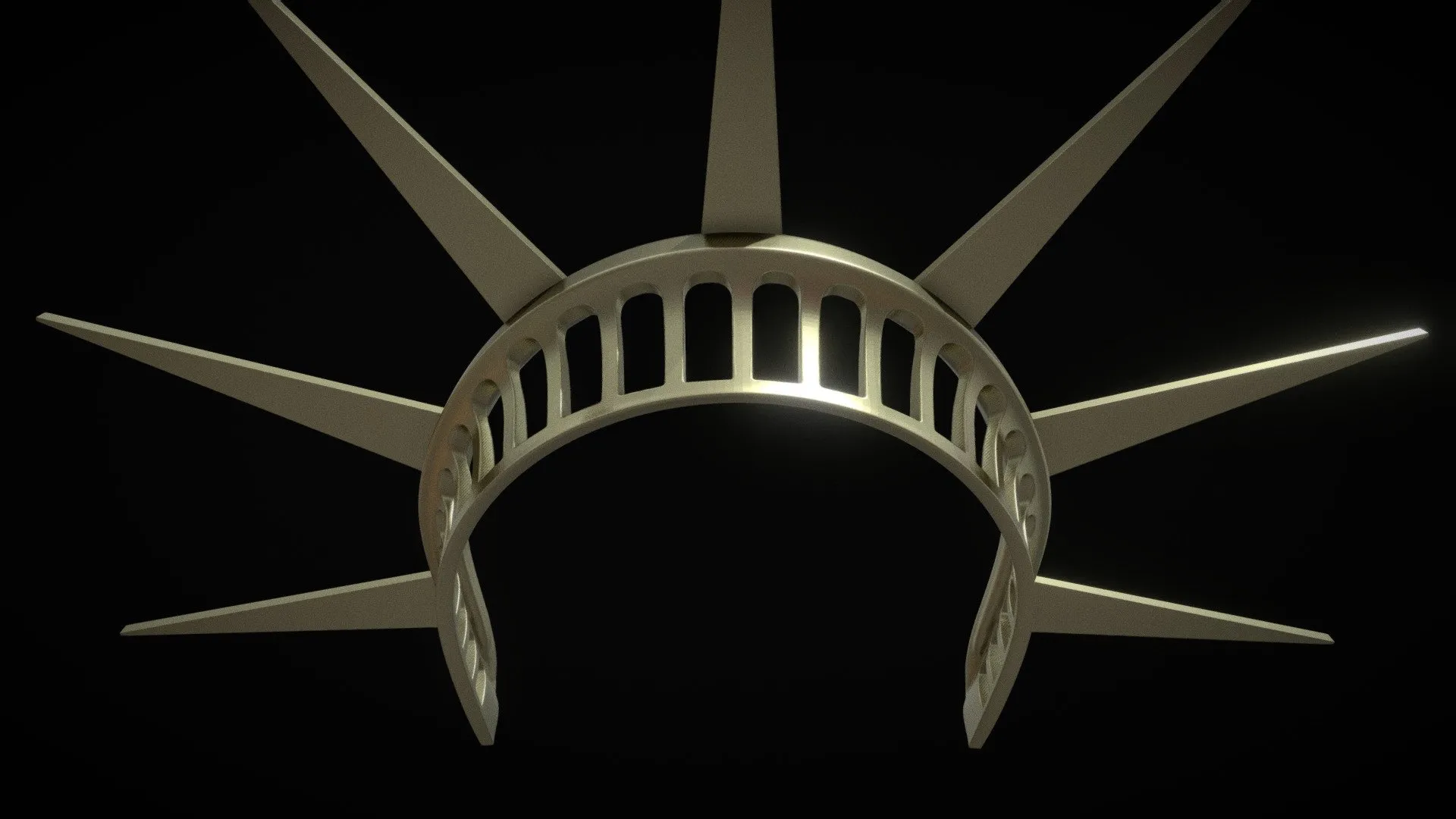 PBR Game 3D Models – Crown Statue Of Liberty