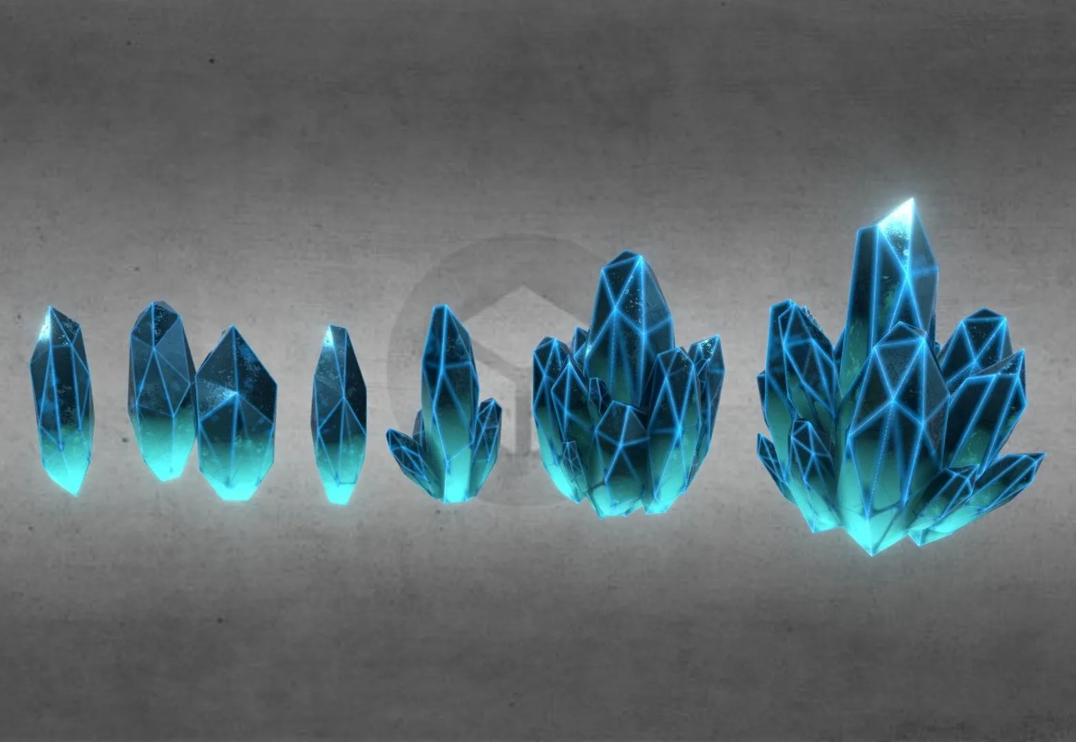 PBR Game 3D Models – Crystals