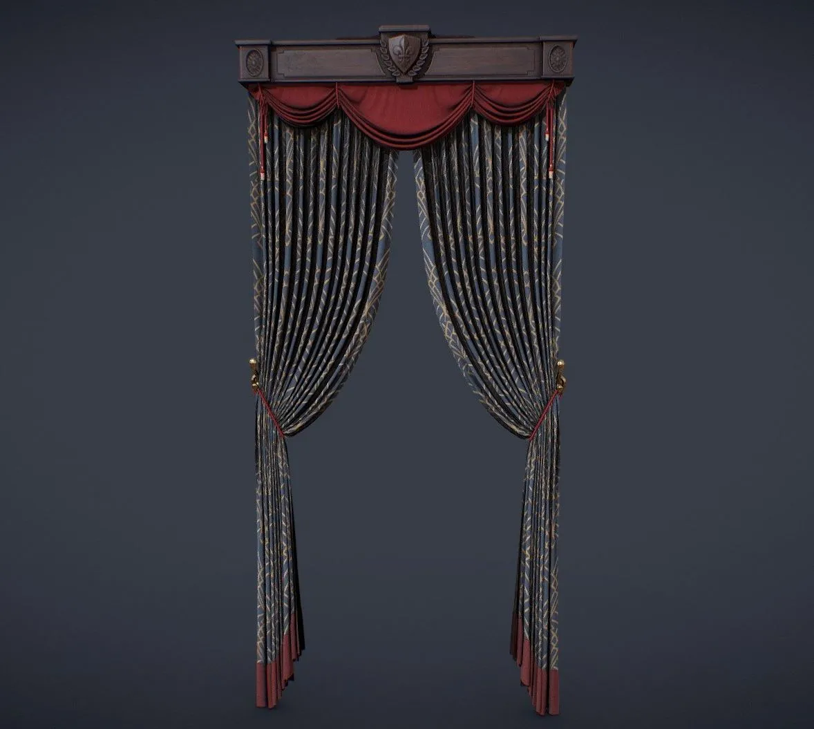 PBR Game 3D Models – Curtain Victorian