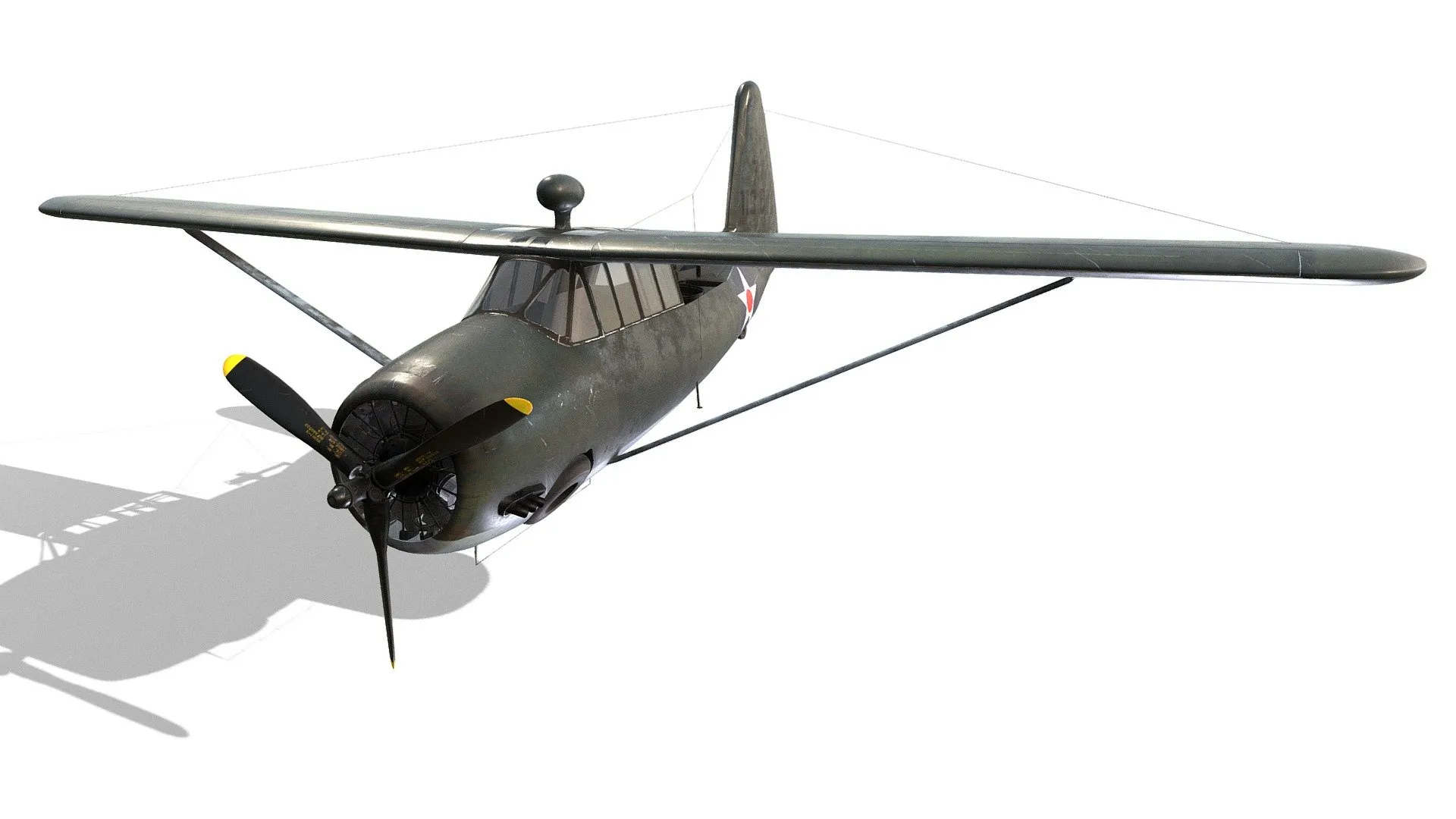 PBR Game 3D Models – Curtiss 0 52 Owl Ww2 Plane Wwii Airplane