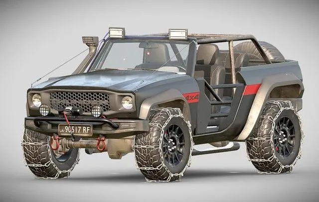 PBR Game 3D Models – Customizable Suv 4×4 Offroad Vehicle