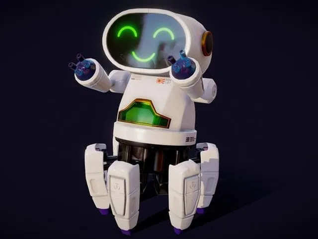 PBR Game 3D Models – Cute Robot Toy   Game And Film Ready 3D Model