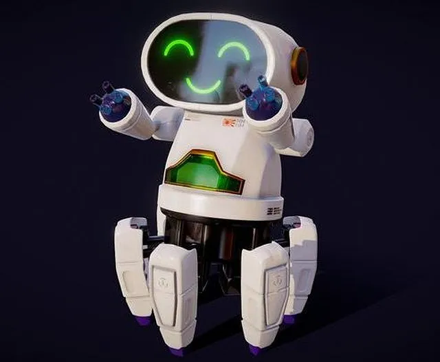 PBR Game 3D Models – Cute Robot Toy   Game And Film Ready 3D Model