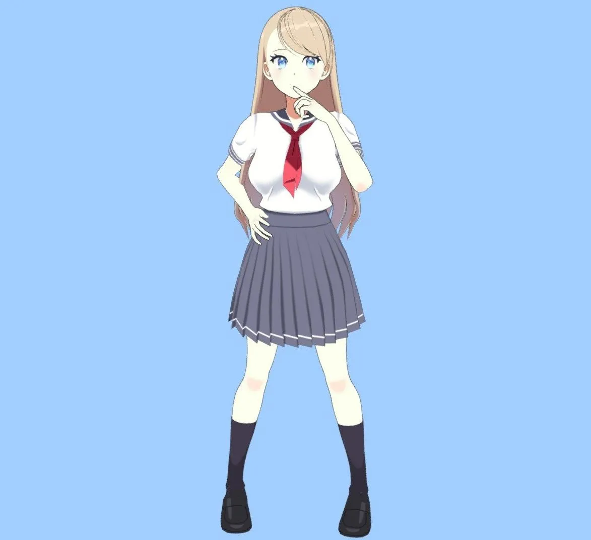 PBR Game 3D Models – Cute Student