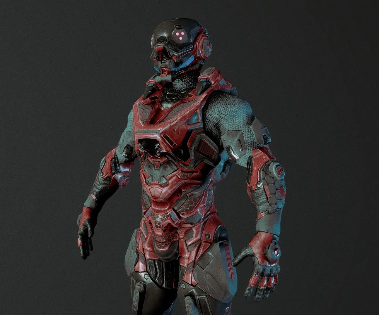 PBR Game 3D Models – Cybernetist Game Ready Rigged Character