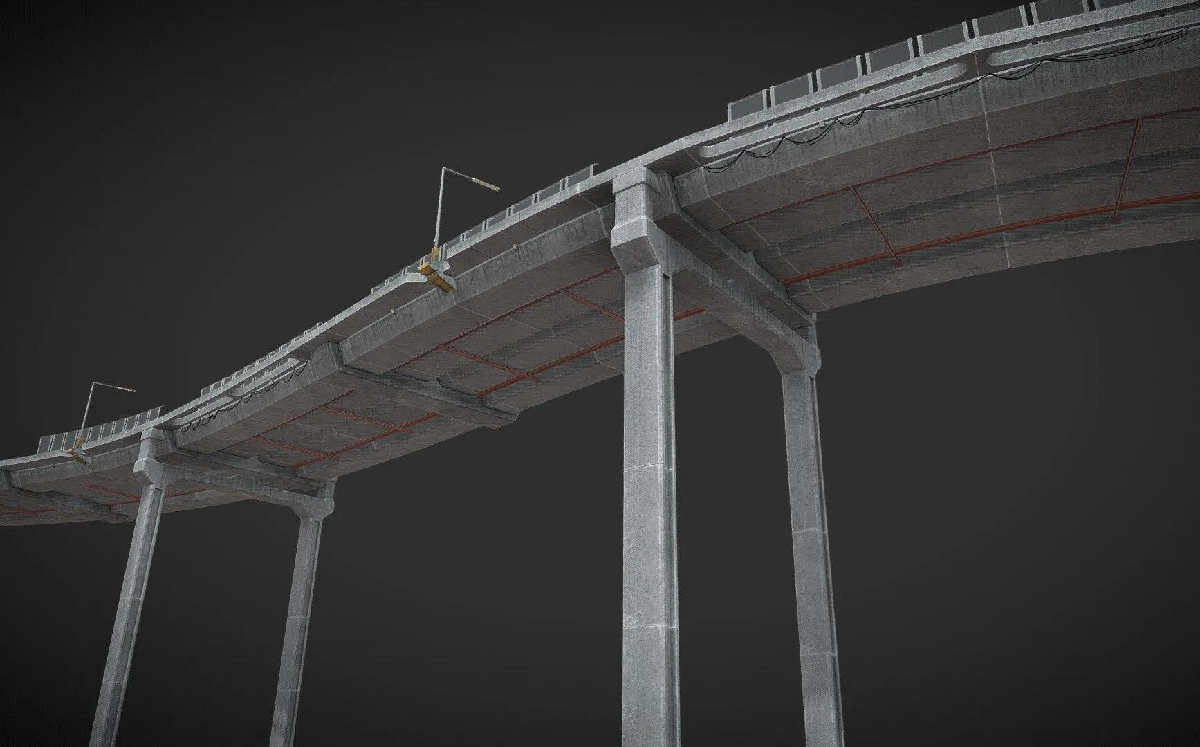 PBR Game 3D Models – Cyberpunk Scifi Bridge