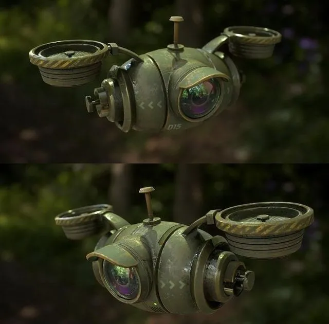 PBR Game 3D Models – D15 Companion Drone