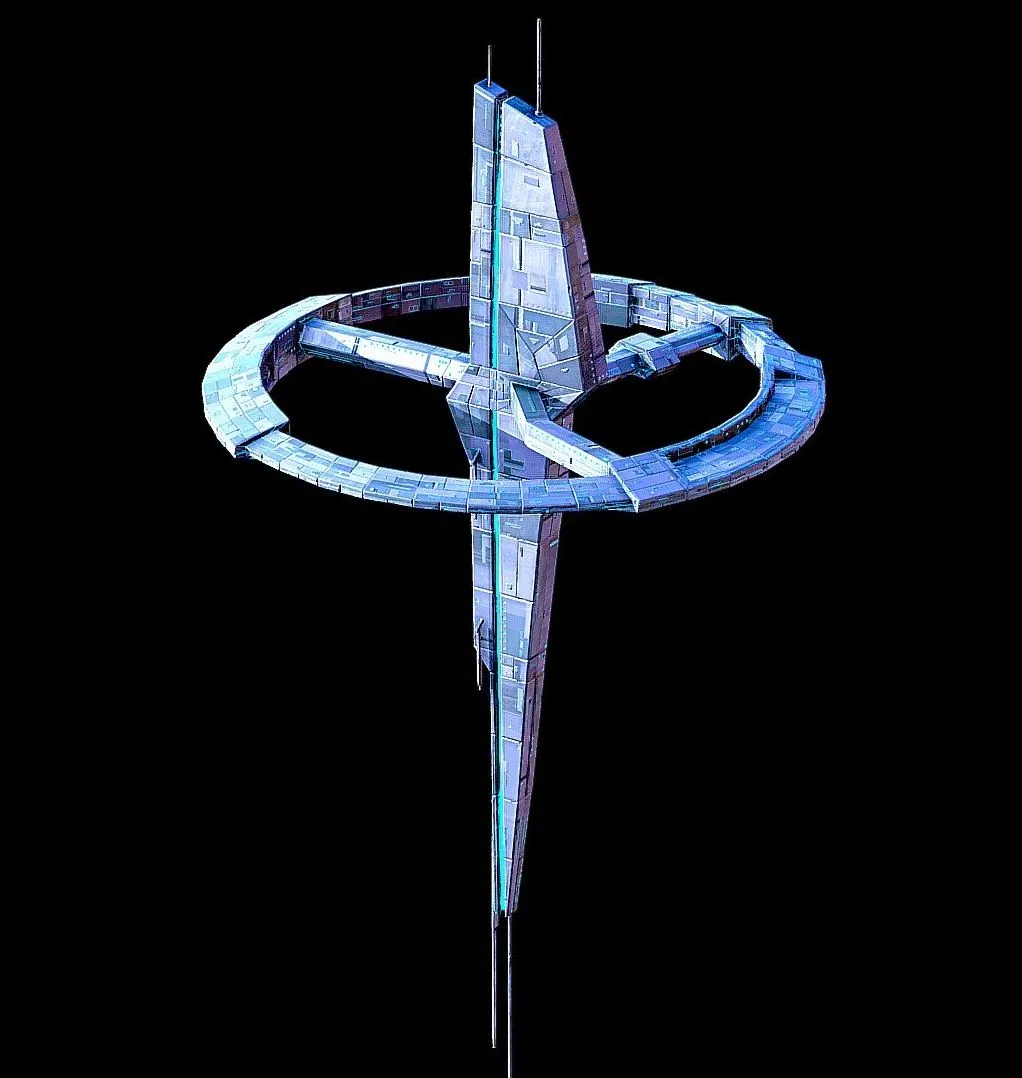 PBR Game 3D Models – Dagger Spaceship Station