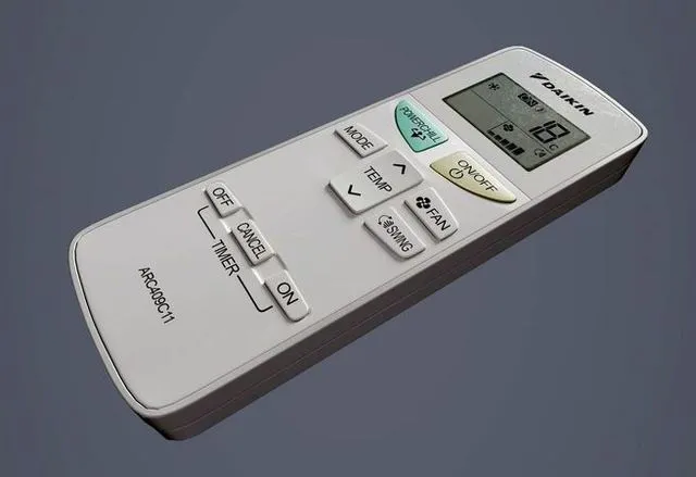 PBR Game 3D Models – Daikin Air Conditioning Remote