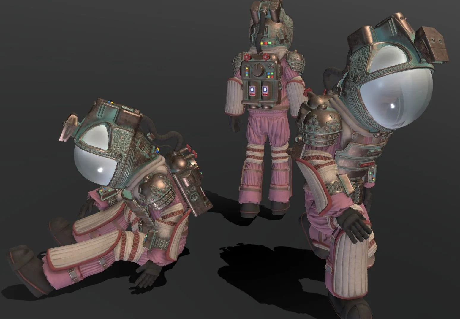 PBR Game 3D Models – Dallas Compression Suit Poses