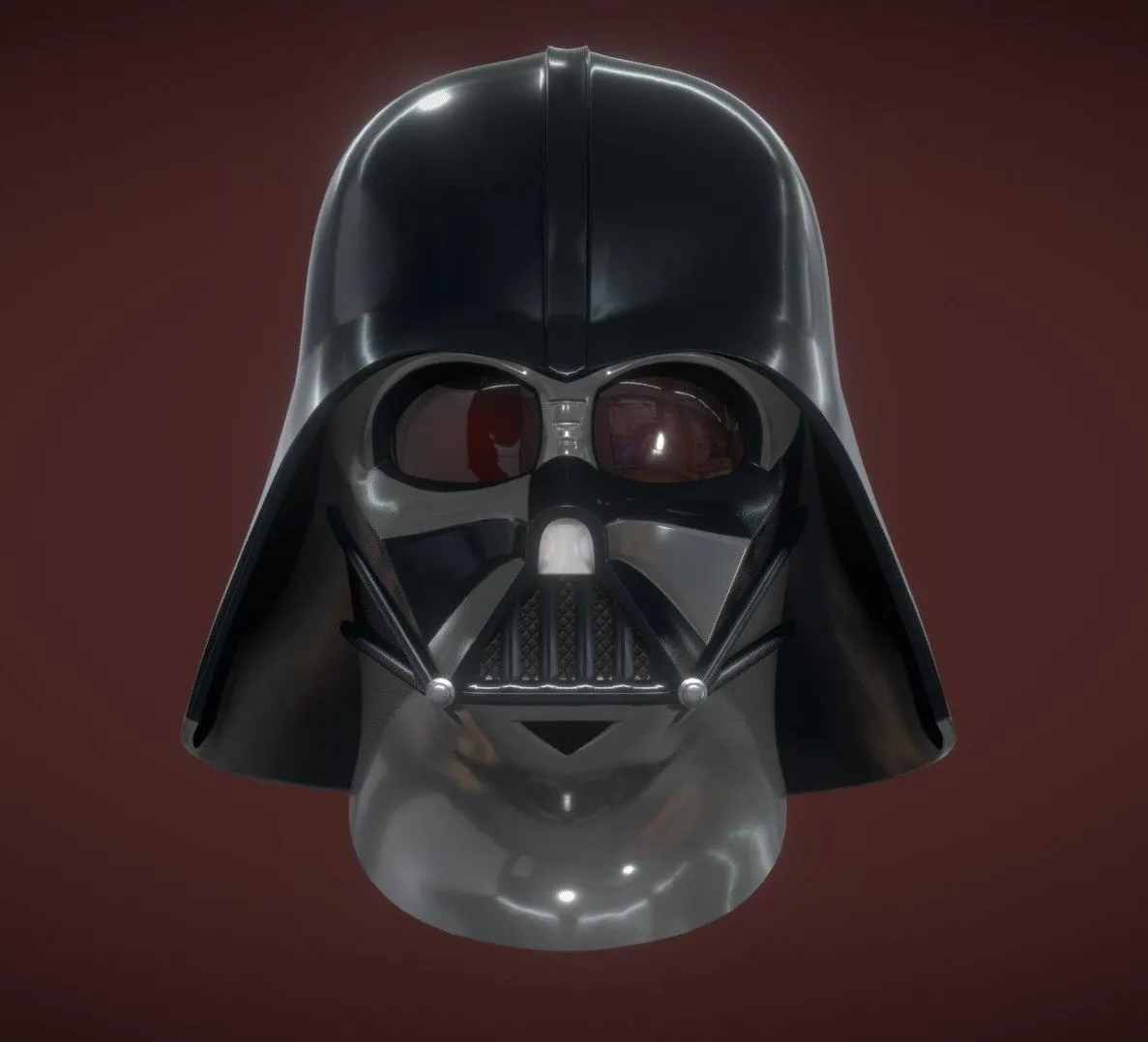 PBR Game 3D Models – Darth Vader Helmet Textured