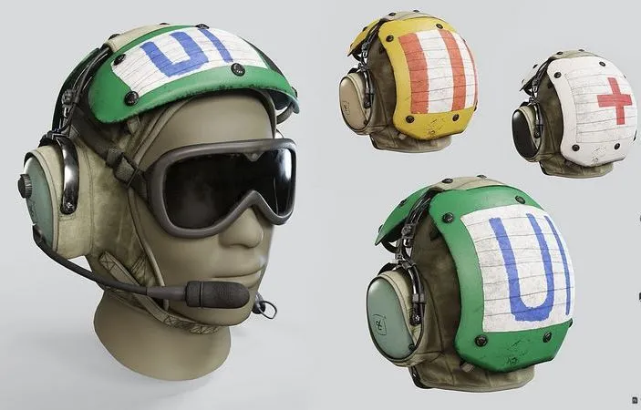 PBR Game 3D Models – David Clark HGU24P-HGU25P Helmet