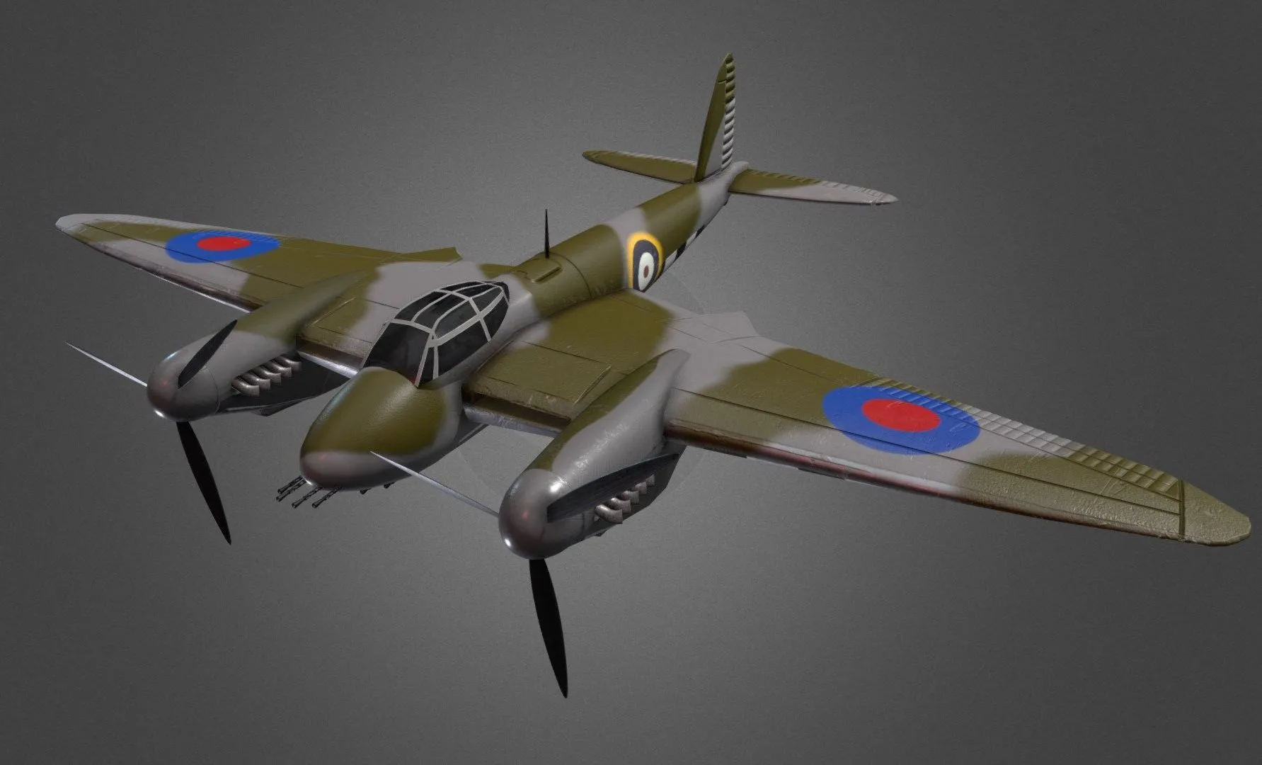 PBR Game 3D Models – De Havilland Mosquito