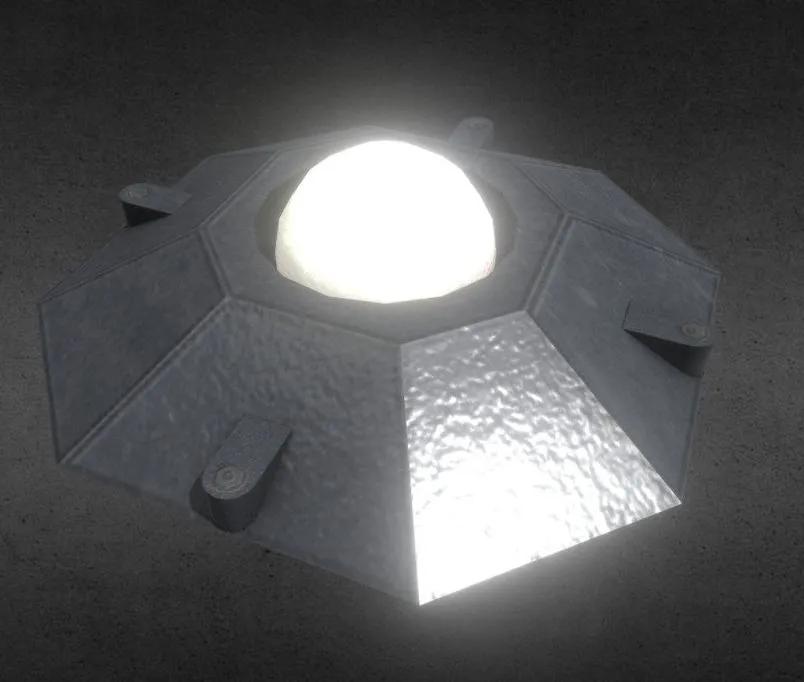 PBR Game 3D Models – Deathstar Hangar Floorlight