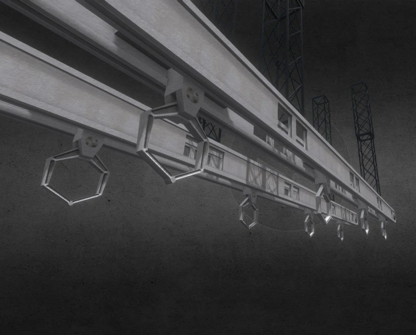 PBR Game 3D Models – Deathstar Hangar Tie Docking Clamps