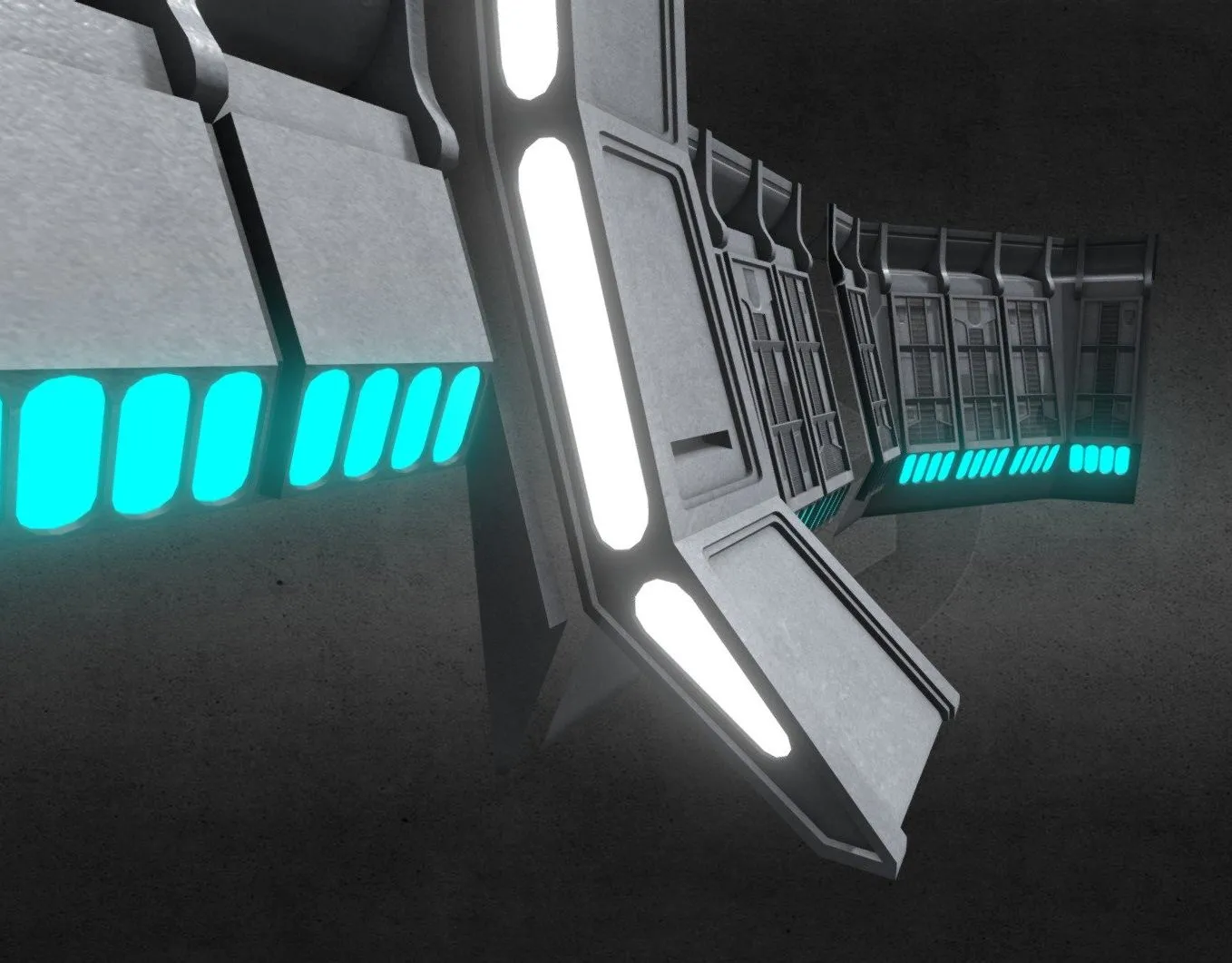 PBR Game 3D Models – Deathstar Hangar Wall Details