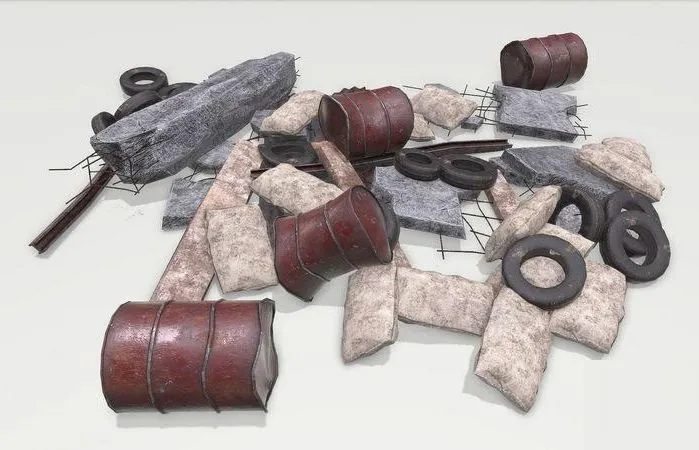 PBR Game 3D Models – Debris Environment